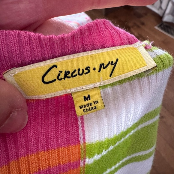 Circus by Sam Edelman Green and Orange Asymmetrical Sheath Dress - Picture 7 of 8